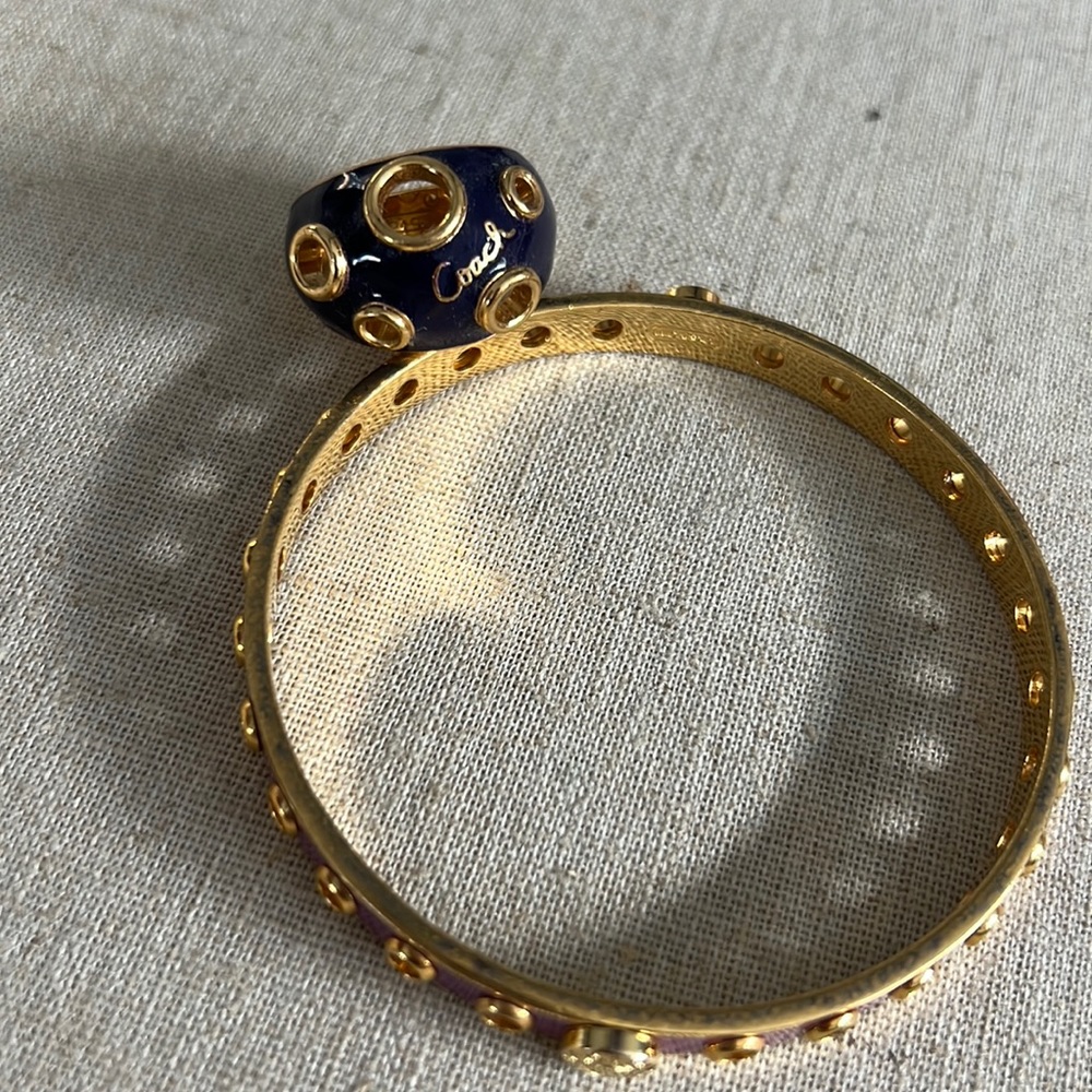 Coach Enamel Bracelet and Ring- Shades of purple
